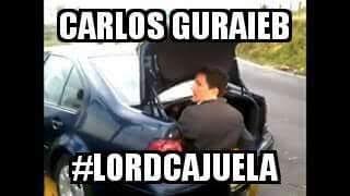 Carlos Guaraid, se escapó en la cajuela del carro que le mandaron del Buen Tono/ imagen tomada de Facebook