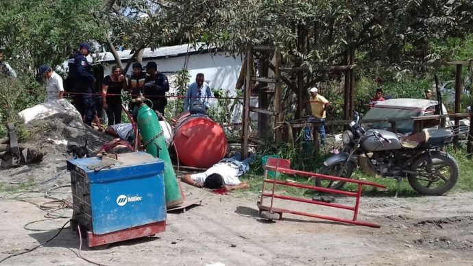 Asesinan a balazos a cuatro mecánicos en Pánuco Balazos-690x388