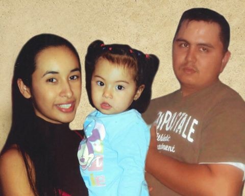 Ilse Janeth Cervantes Preciado y José Adalberto Leal Uribe, con su hija Renata Janet Leal Cervantes desaparecidos desde el año 2011/ Foto Plumas Libres