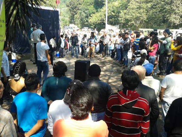 Con una asamblea informativa activistas en favor de los ríos, festejaron un año de resistencia pacífica/ Foto F. de Luna