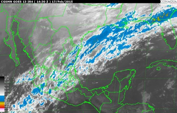 Frente frío No. 36 y masa de aire frío provocarán aumento de nublados y del potencial de lluvias así como “evento de norte” sobre la región de pronóstico.