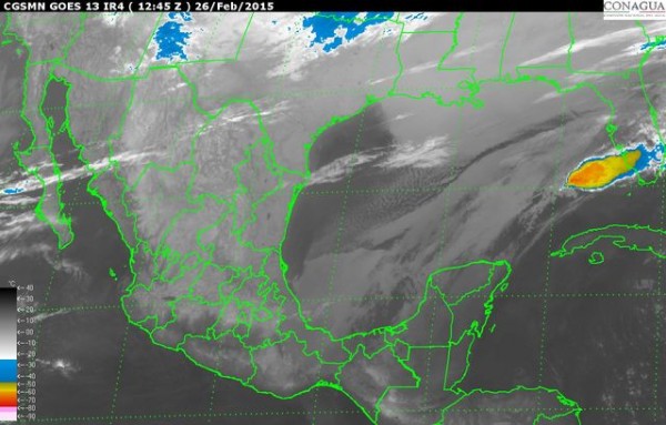 Continuarán los nublados y las lluvias, especialmente en Veracruz. El viento del Norte puede alcanzar rachas de 50 a 60 km/h en la costa de este mismo estado.