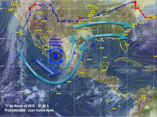 Prevén potencial de lluvias en Tamaulipas y regiones montañosas de Veracruz. Se espera un gradual ascenso de temperatura sobre la región de pronóstico.
