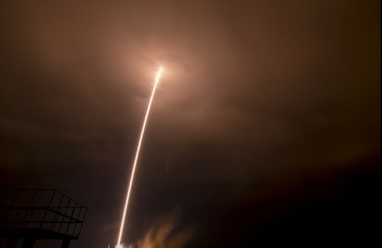 Despegue de la nave espacial Soyuz TMA-16M del Cosmódromo de Baikonur, Kazajistán. Foto Xinhua