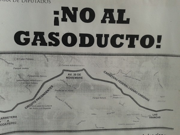 Los carteles colocados en postes de luz/Foto: Francisco de Luna
