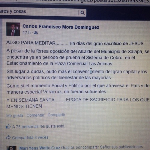 Cuenta de Facebook del delegado federal del Trabajo/Plumas Libres