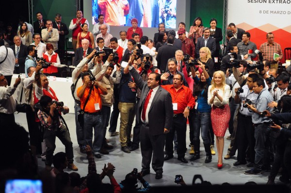 Javier Duarte durante el Consejo Político PRI Veracruz en marzo 2015/Fotover