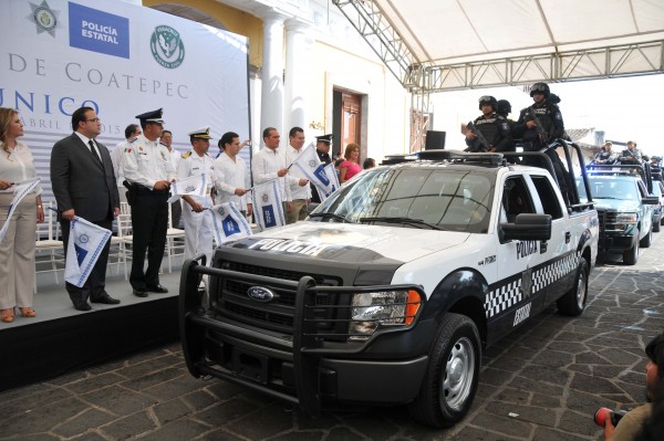 Ceremonia oficial por la entrada del Mando Unico en Coatepec el pasado viernes/Fotover
