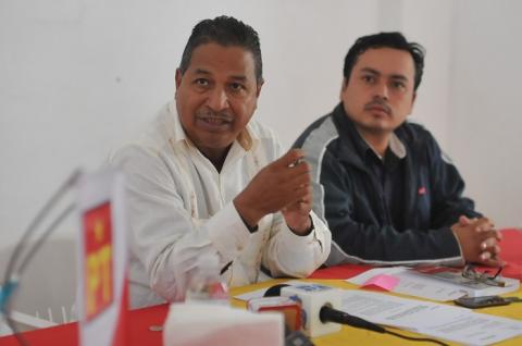 El gobierno estatal usa infraestructura y recursos públicos para apoyar al candidato del PRI por Cosoleacaque denuncia PT