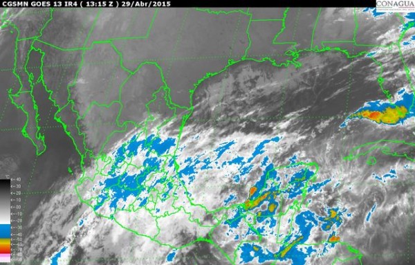 Lluvias muy fuertes sobre regiones de montaña de Veracruz, así como viento del Norte con rachas de hasta 75 km/h en la costa central y sur del territorio veracruzano.