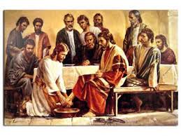 Jesús, lavando los pies a sus discípulos