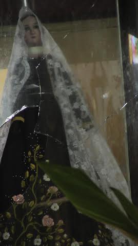 La Virgen del Carmen en Catemaco fue saqueada por sacrílegos/ Foto Plumas Libres