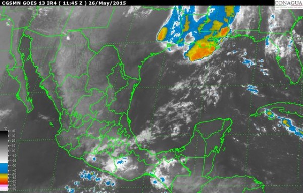 Condiciones para lluvias vespertinas a nocturnas en regiones montañosas y nocturnas a matutinas en planicies y costa con acumulados muy fuertes en el Estado de Veracruz.