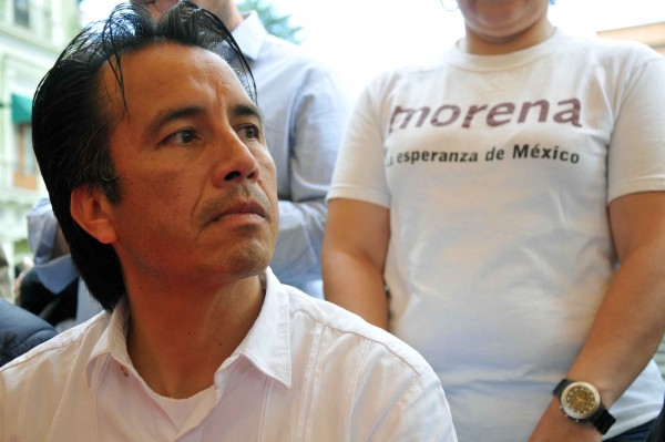 Cuitláhuac García Jiménez virtual diputado federal por Xalapa en representación de MORENA, le ganó a Elizabeth Morales del PRI/Fotover