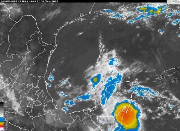 Se esperan lluvias con acumulados puntualmente intensos (75 a 150 mm) en el sur de Veracruz, se asocian al flujo de humedad y un canal de baja presión. 