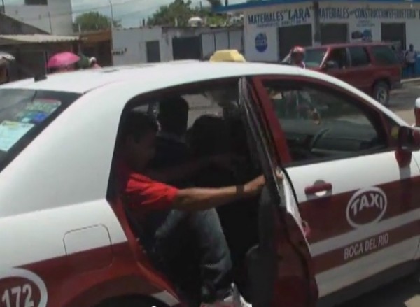 llegaron en taxi