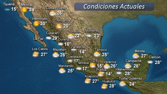 Prevalecerá el potencial de  lluvias y actividad eléctrica sobre Tamaulipas y Veracruz. El ambiente continuará caluroso a muy caluroso en ambas entidades.