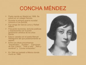 1898 Nace la poeta española, naturalizada mexicana, Concha Méndez