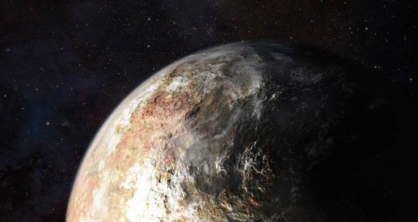 Representación artística redimensionada de Plutón. Foto: NASA
