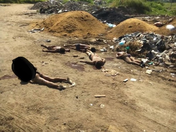 Todos eran hombres jóvenes fueron torturados, decapitados y les cortaron las manos/ Foto Plumas Libres