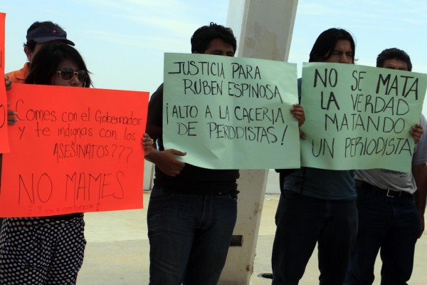 Protesta en Coatzacoalcos/Fotover