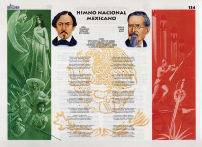 En el año de 1854 Jaime Nunó y Francisco González Bocanegra resultan ganadores por la composición del Himno Nacional