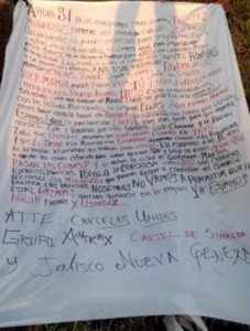 Ya habían sido advertidos en una manta, los asesinados en Orizaba