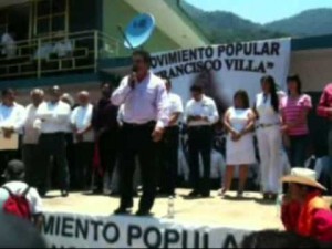 Rubén Darío Carrasco, dirigente del Movimiento Popular Francisco Villa, acusa a Roberto López Delfín del fraude