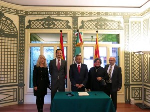 Fidel Herrera toma de protesta como cónsul de México en Barcelona, España, foto de su equipo de prensa