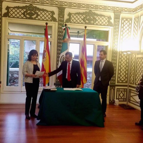 El pasado 19 de octubre Fidel Herrera asumió la titularidad como Cónsul de México en Barcelona. Foto: Twitter vía @FidelHerrera.