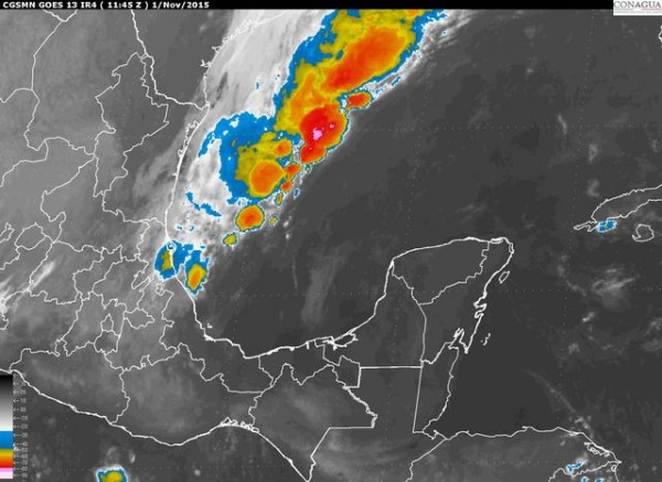 El frente frío No. 10 mantendrá el potencial de lluvias puntualmente intensas sobre Tamaulipas y Veracruz.