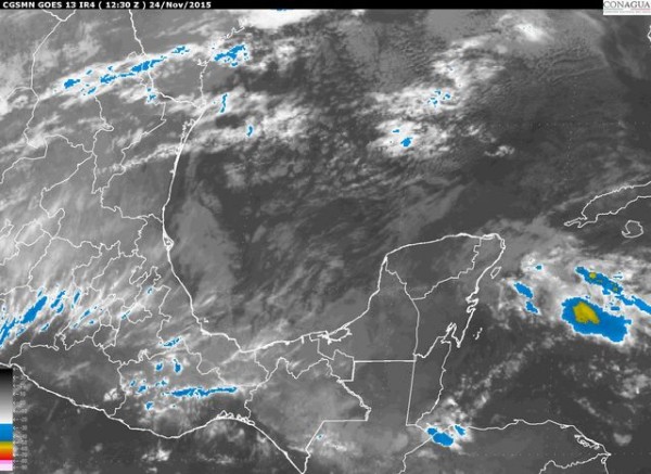 Lluvias localmente muy fuertes (50 a 75 mm) en el sur de Veracruz y menores a 25 mm en Tamaulipas. Viento de 15 a 25 km/h del Este y Sureste en Tamaulipas y de componente Norte en Veracruz
