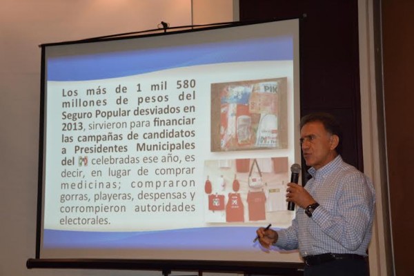 Miguel Ángel Yunes demandó actuación inmediata de la PGR por el brutal saqueo de recursos públicos en el estado de Veracruz