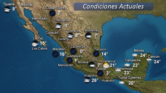 Se mantendrá el ambiente templado a frio sobre la región de pronóstico así como viento del Norte el cual irá disminuyendo paulatinamente.