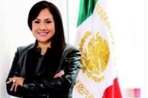 El cargo de senadora por San Luis Potosí, enloqueció a Sonia Mendoza que tatuó su nombre en la bandera nacional