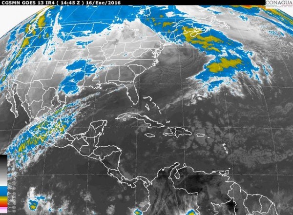 El frente frío No. 31 y masa de aire frío provocarán aumento de nublados, del potencial de lluvias, “evento de norte” y descenso de temperatura sobre la región de pronóstico.