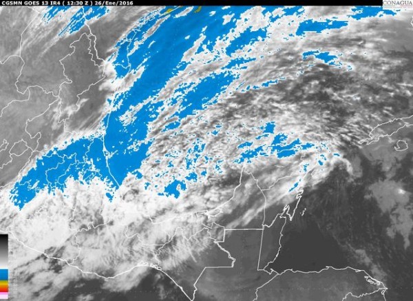 El frente frío No. 34 y masa de aire frío asociada provocarán aumento de nublados, del potencial de lluvias, “evento de norte” y descenso de temperatura en Tamaulipas y posteriormente en Veracruz.   