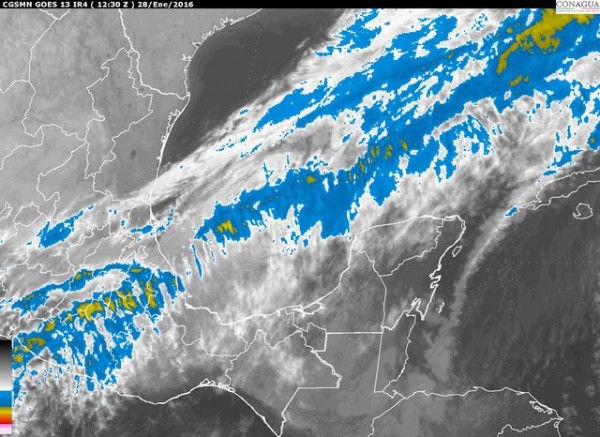 Continuará el “evento de norte”  y ambiente frío sobre la región de pronóstico así como potencial de  lluvias en Tamaulipas y Veracruz.