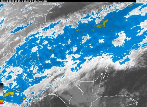 En los Estados de Tamaulipas y Veracruz se esperan nublados con lluvias menores a 25 mm y ambiente frío a muy frío en regiones montañosas en ambas entidades.