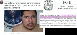 José Márquez Balderas alías “El Chichis”, presunto jefe de plaza de “Los Zetas, nunca murió, ahora lo revive el fiscal Luis Ángel Bravo, para que digan que hace algo...