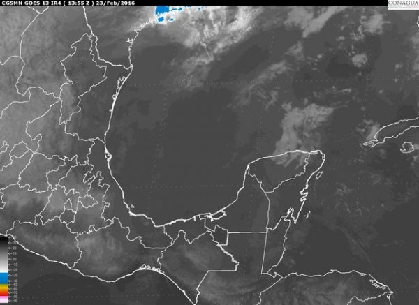 Se espera la entrada del frente frío No. 40., a la región de pronóstico esta tarde así como evento de “Surada” con rachas de hasta 70 km/h en la zona de Orizaba, sur de Veracruz y Tamaulipas