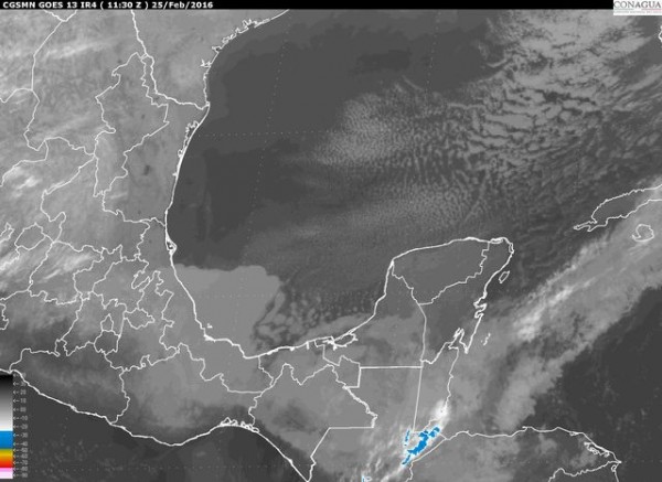 Prevalecerá ambiente templado a frío con cielo nublado en la región de pronóstico con potencial de lluvias fuertes en el sur de Veracruz. 