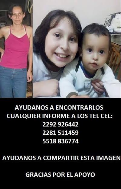 A plena mañana del domingo 4 de Septiembre, esta señora y dos hijos desaparecieron en Xalapa...
