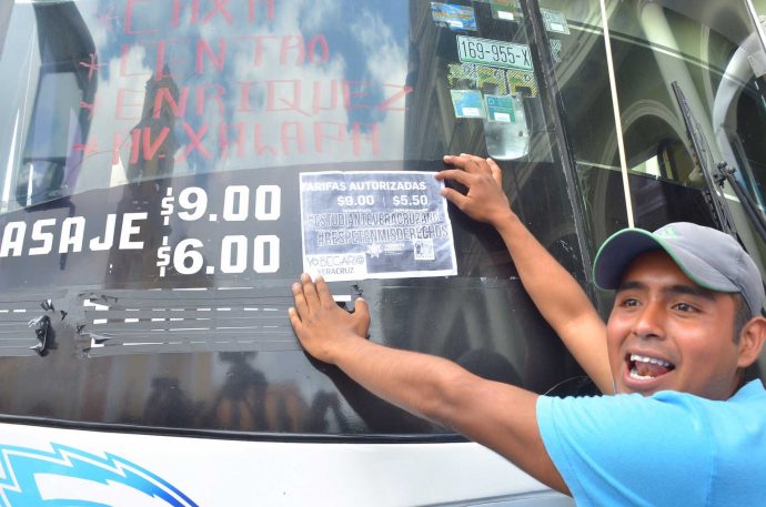 En Xalapa también los empresarios incrementaron el boleto/Fotover